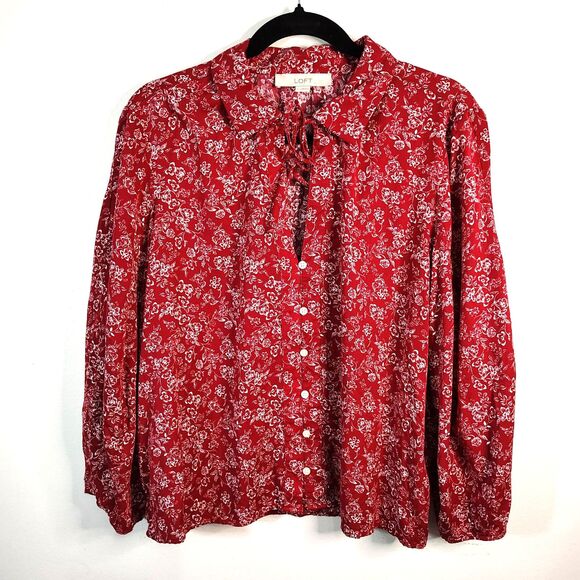 LOFT & A NEW DAY Career & Casual BUNDLE Large Women's Long Sleeve Blouses Shirts - Picture 2 of 9